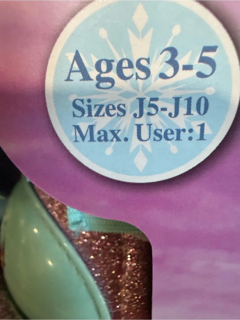 Disney Frozen Mint Blue and Purple Junior Adjustable Skate Set with Pads